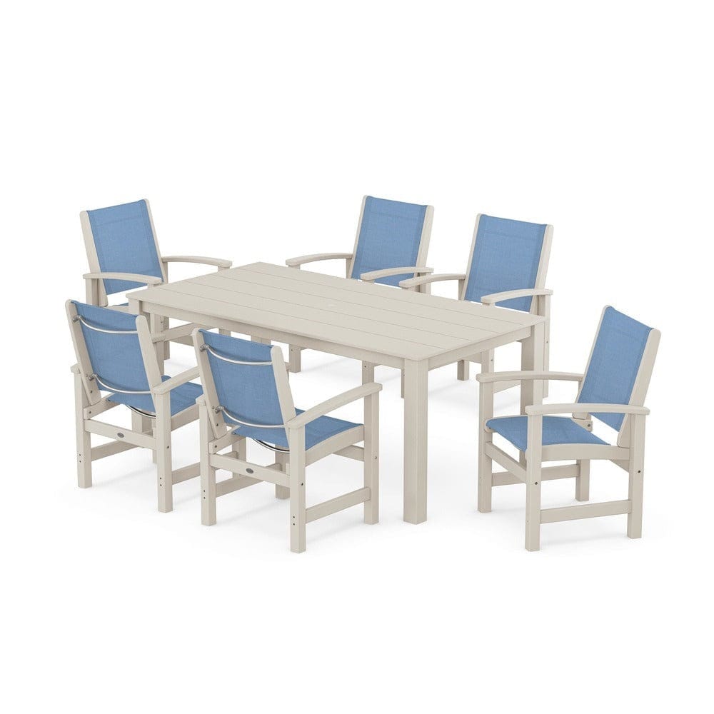 POLYWOOD® - Coastal 7-Piece Parsons Dining Set - PWS2275 Outdoor Furniture POLYWOOD®