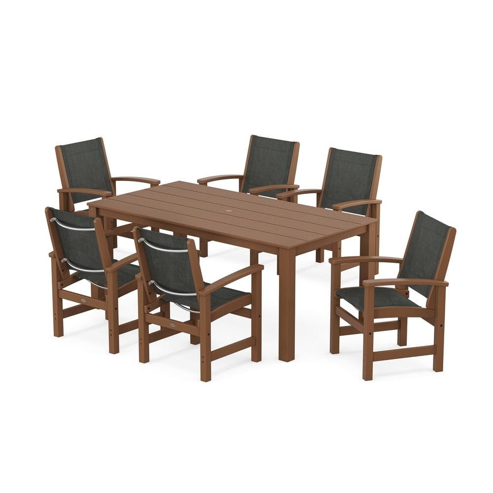 POLYWOOD® - Coastal 7-Piece Parsons Dining Set - PWS2275 Outdoor Furniture POLYWOOD®