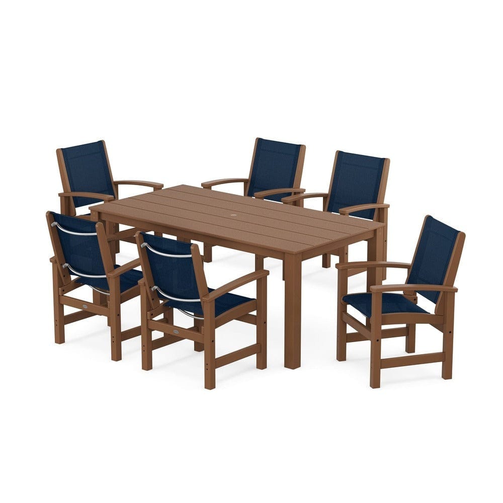 POLYWOOD® - Coastal 7-Piece Parsons Dining Set - PWS2275 Outdoor Furniture POLYWOOD®