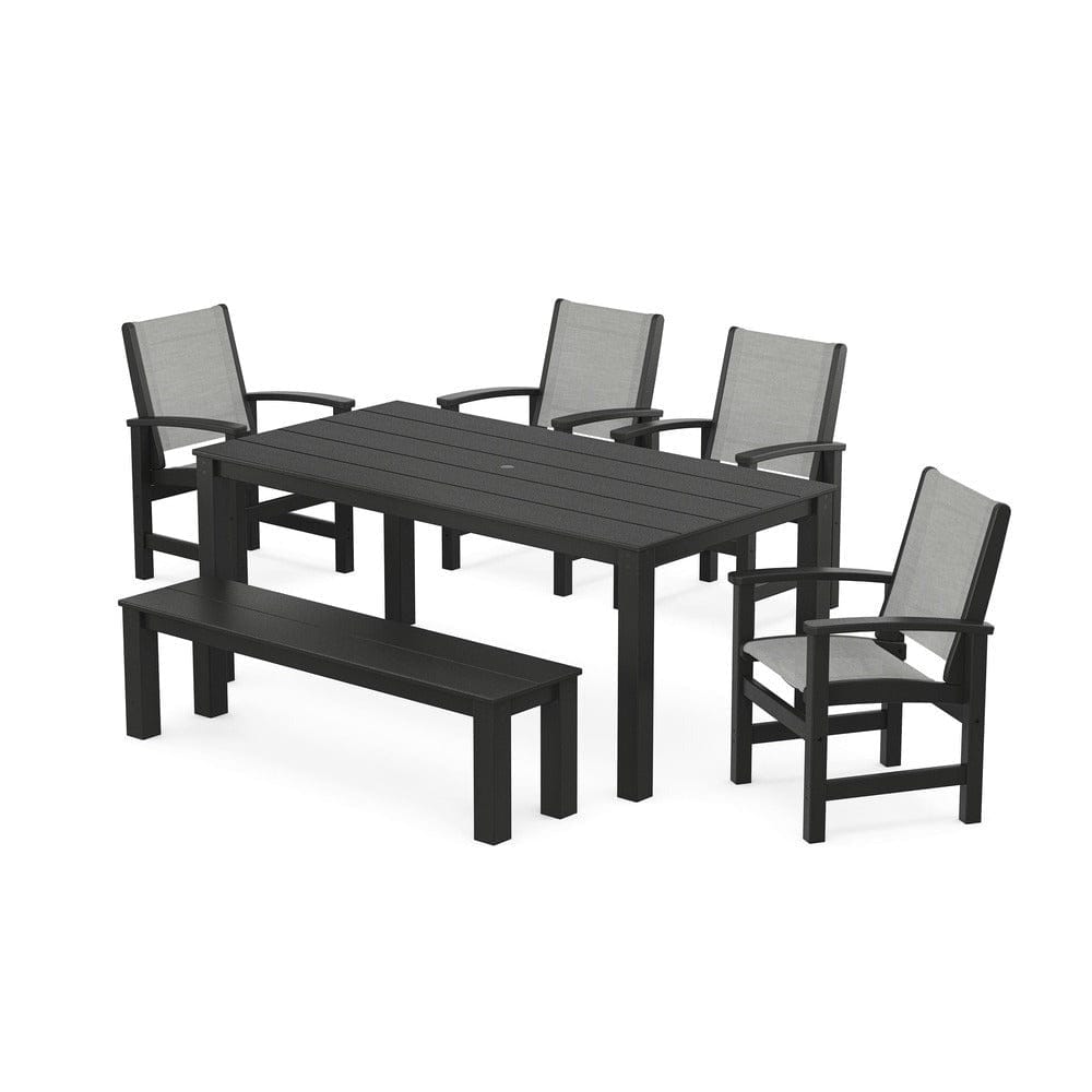 POLYWOOD® - Coastal 6-Piece Parsons Dining Set with Bench - PWS2276