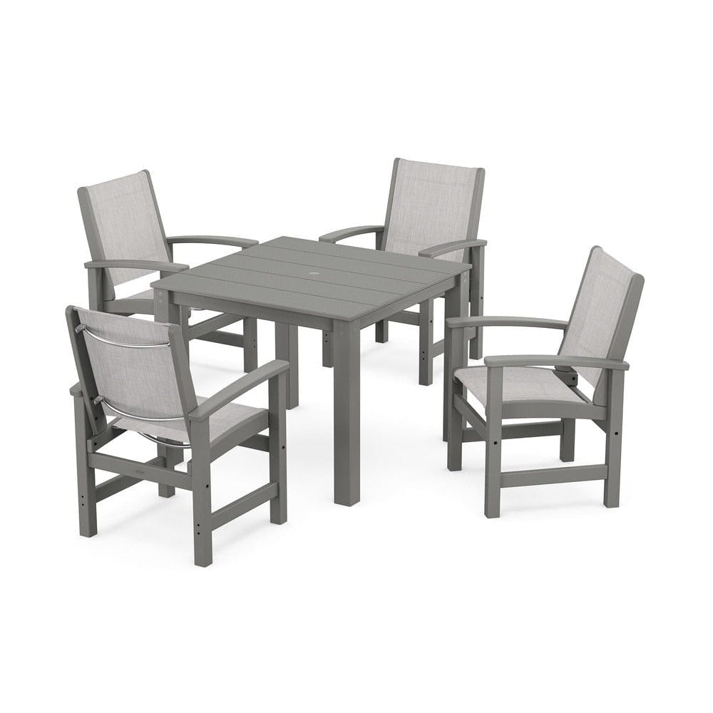 POLYWOOD® - Coastal 5-Piece Parsons Dining Set - PWS2278 Outdoor Furniture POLYWOOD®