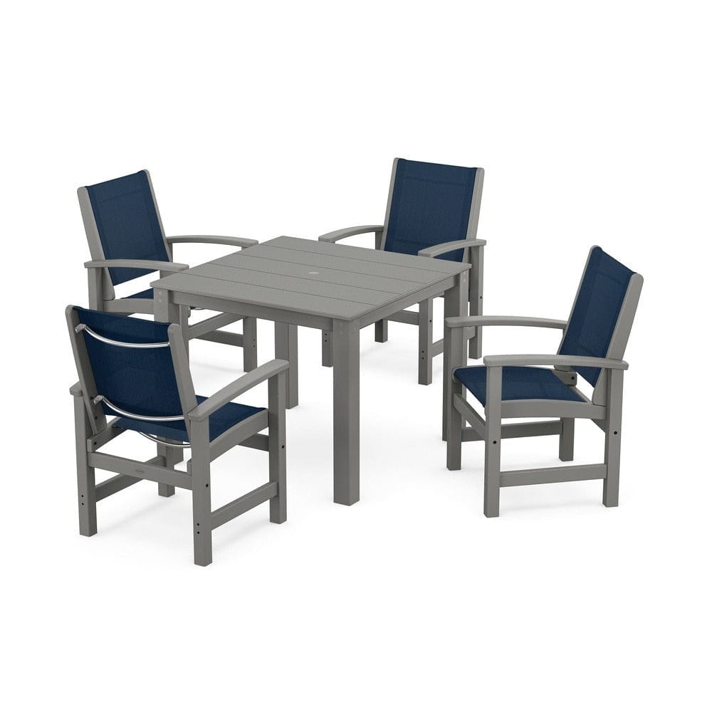 POLYWOOD® - Coastal 5-Piece Parsons Dining Set - PWS2278 Outdoor Furniture POLYWOOD®