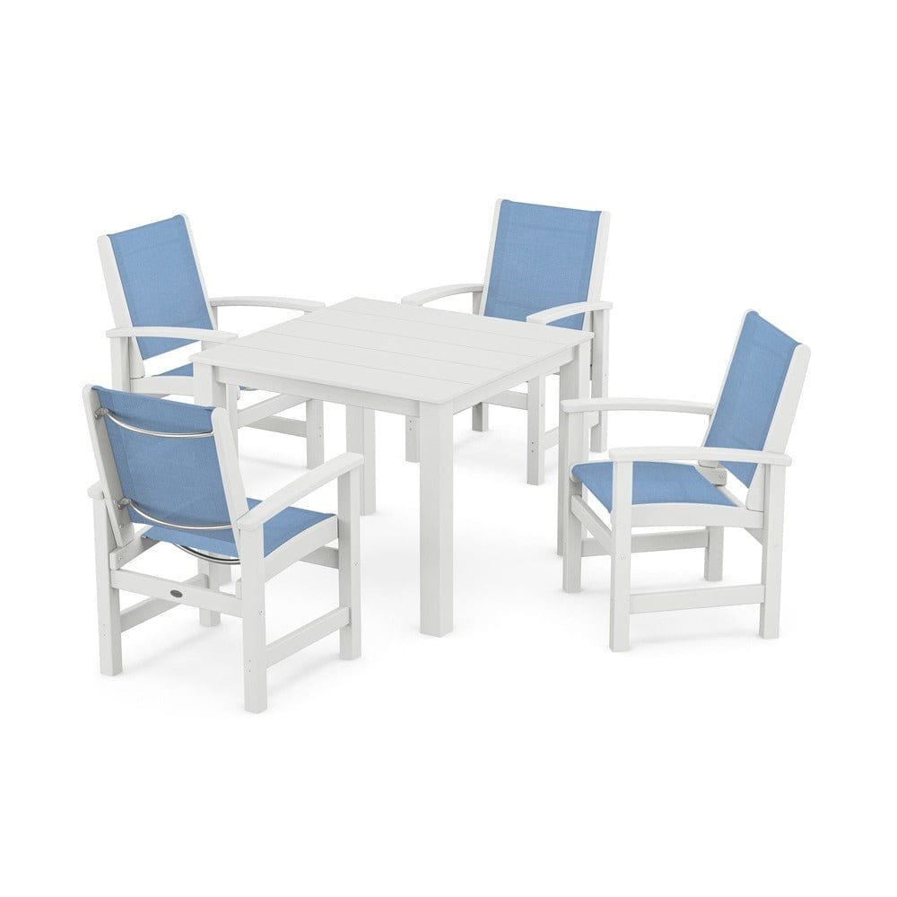 POLYWOOD® - Coastal 5-Piece Parsons Dining Set - PWS2278 Outdoor Furniture POLYWOOD®