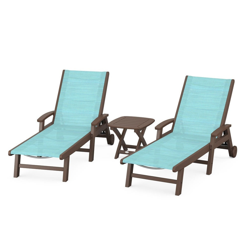 POLYWOOD® - Coastal 3-Piece Wheeled Chaise Set - PWS423