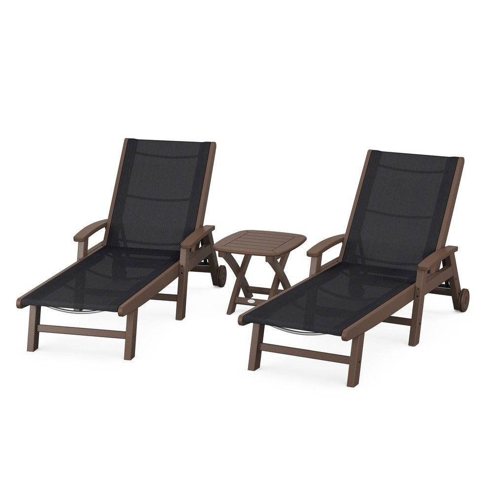POLYWOOD® - Coastal 3-Piece Wheeled Chaise Set - PWS423