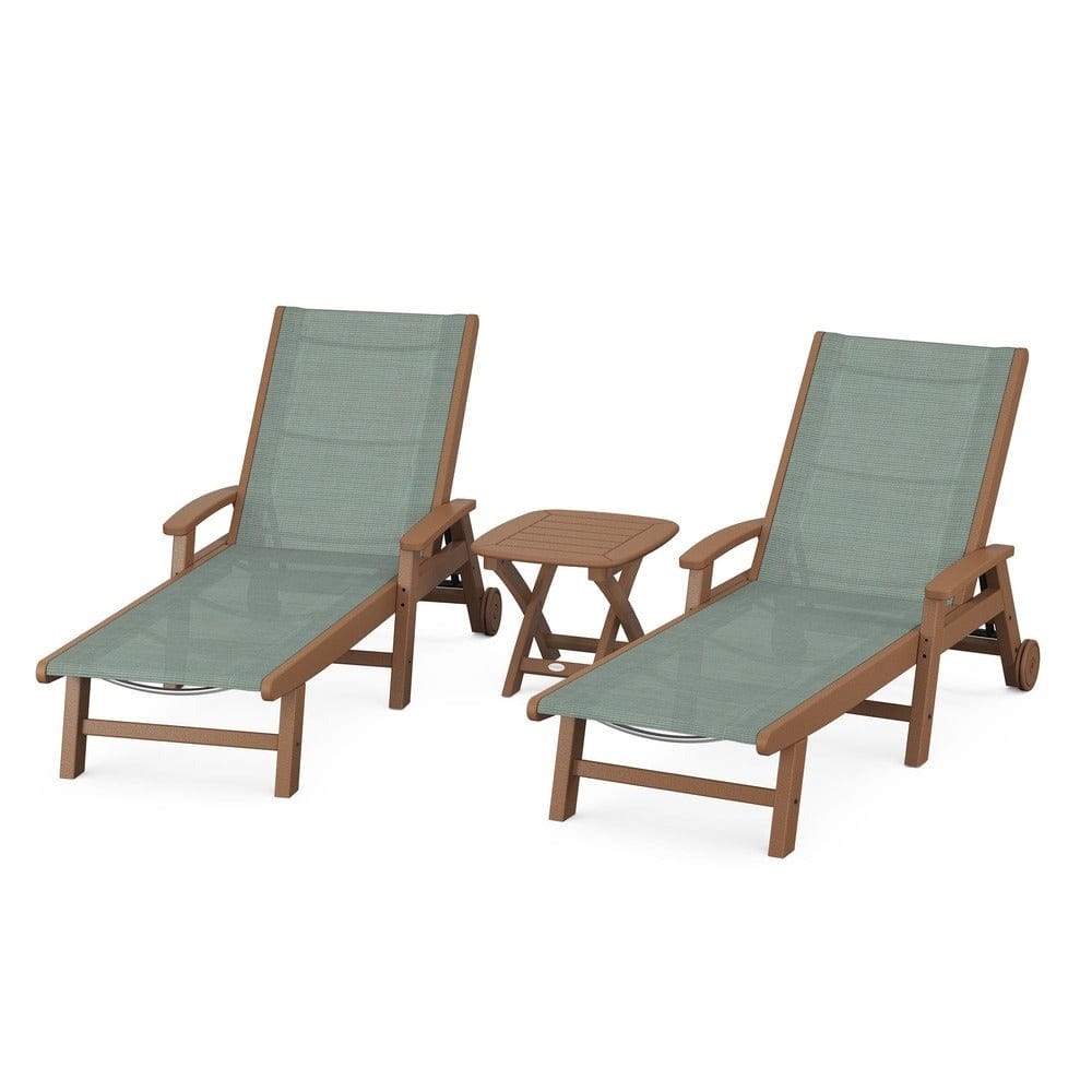 POLYWOOD® - Coastal 3-Piece Wheeled Chaise Set - PWS423