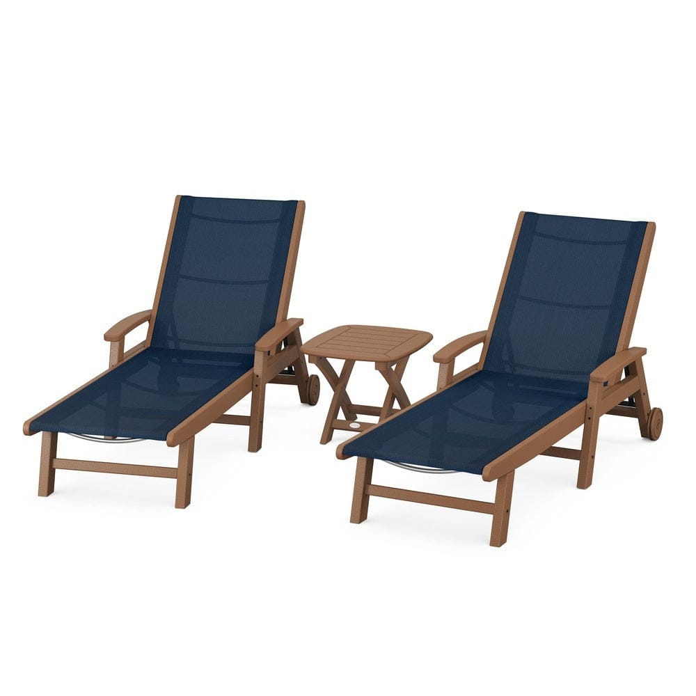 POLYWOOD® - Coastal 3-Piece Wheeled Chaise Set - PWS423