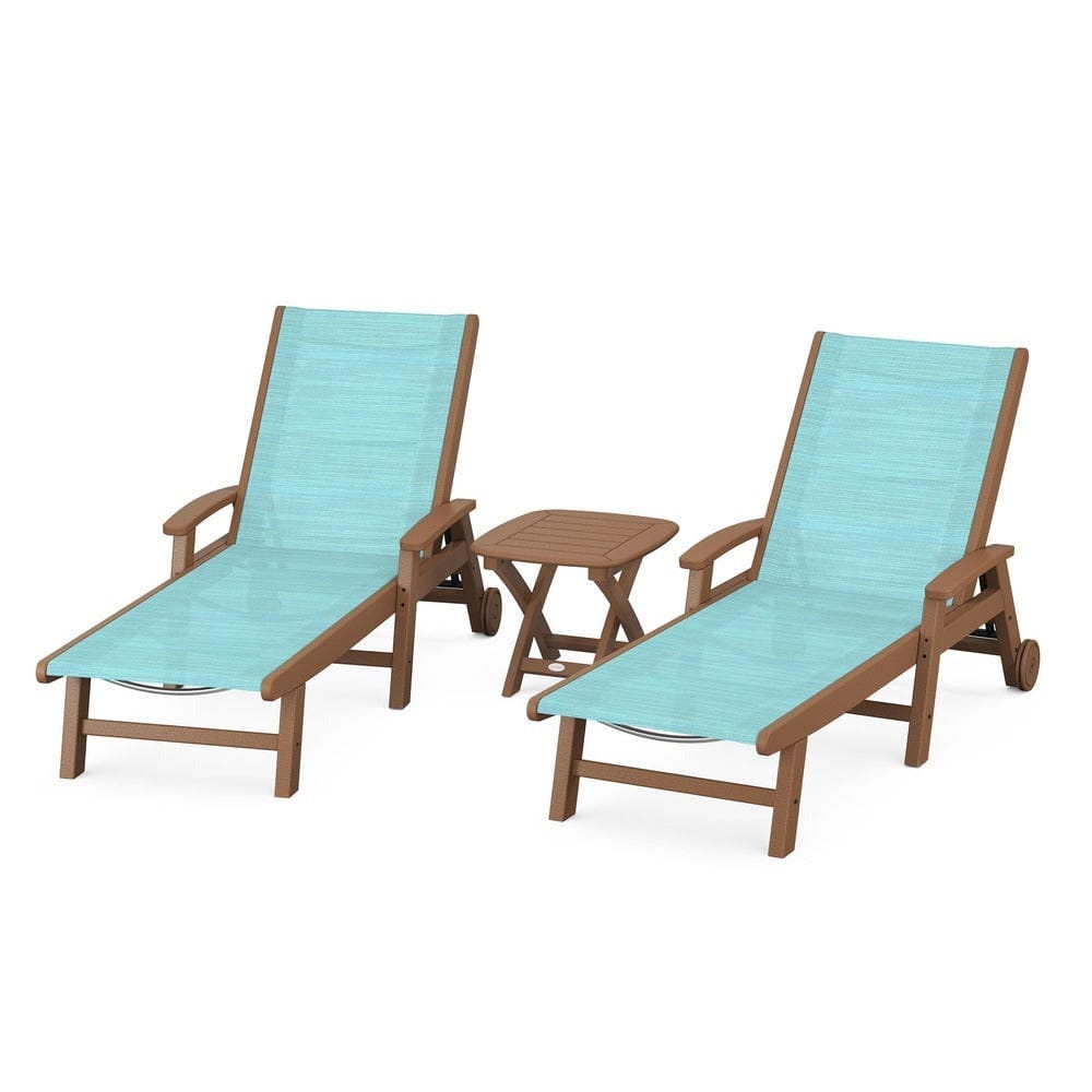 POLYWOOD® - Coastal 3-Piece Wheeled Chaise Set - PWS423