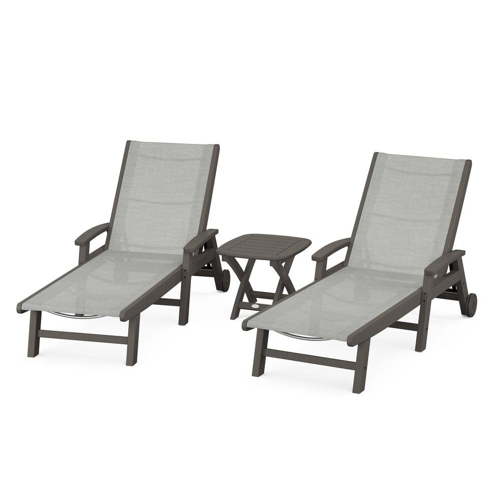 POLYWOOD® - Coastal 3-Piece Wheeled Chaise Set - PWS423