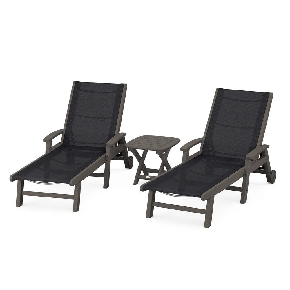 POLYWOOD® - Coastal 3-Piece Wheeled Chaise Set - PWS423