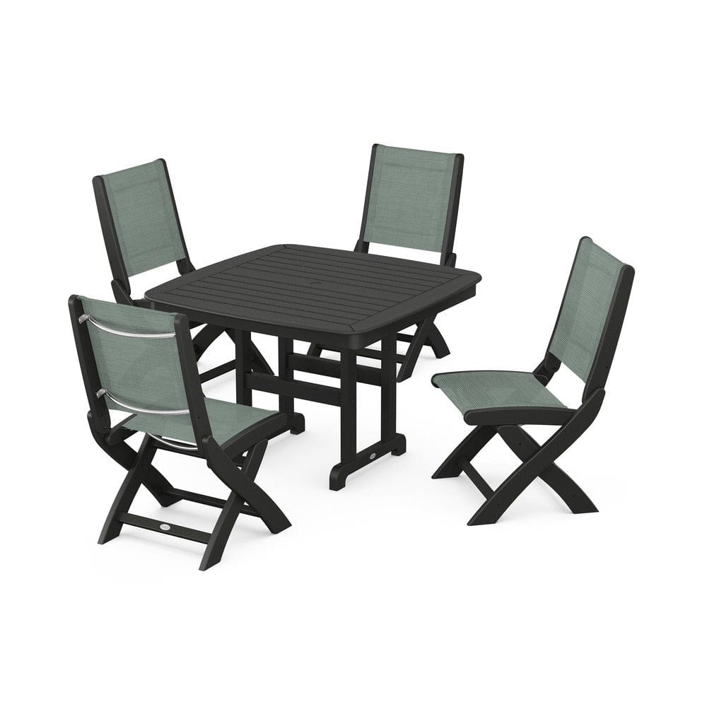 POLYWOOD® - Coastal Folding Side Chair 5-Piece Dining Set - PWS916