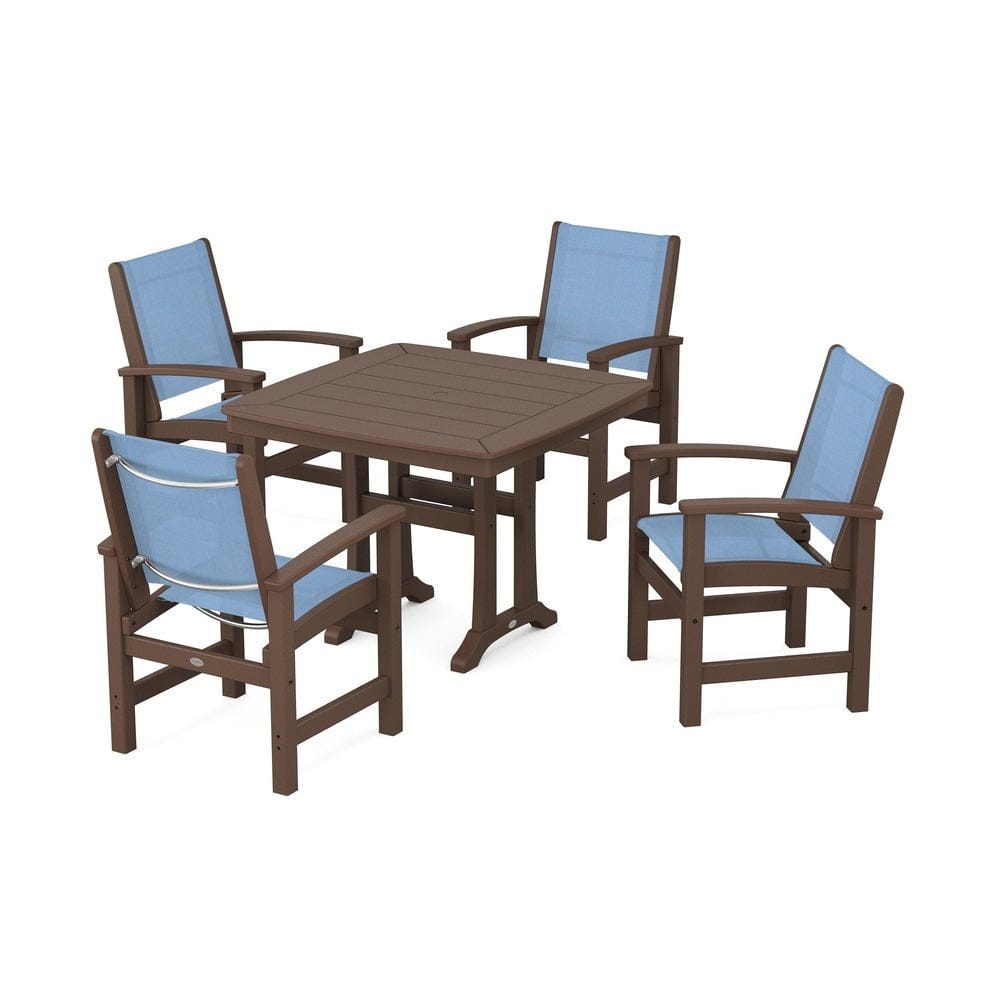 POLYWOOD® - Coastal 5-Piece Dining Set with Trestle Legs - PWS966