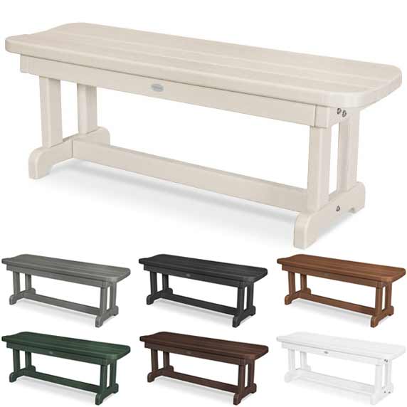 POLYWOOD® Park 48" Backless Bench - PBB48 Benches POLYWOOD®