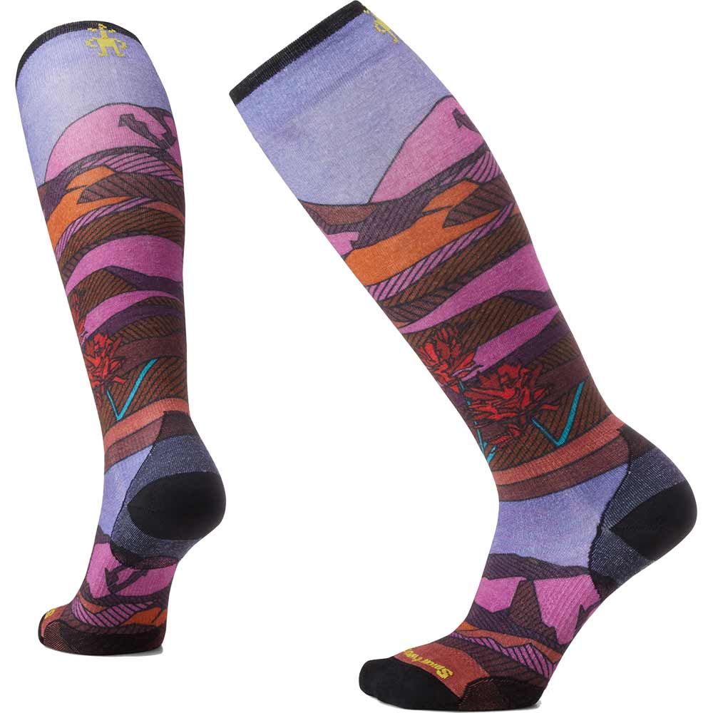 Smartwool Ski Floral Field Print Over The Calf Women's Socks Ladies' Socks Smartwool