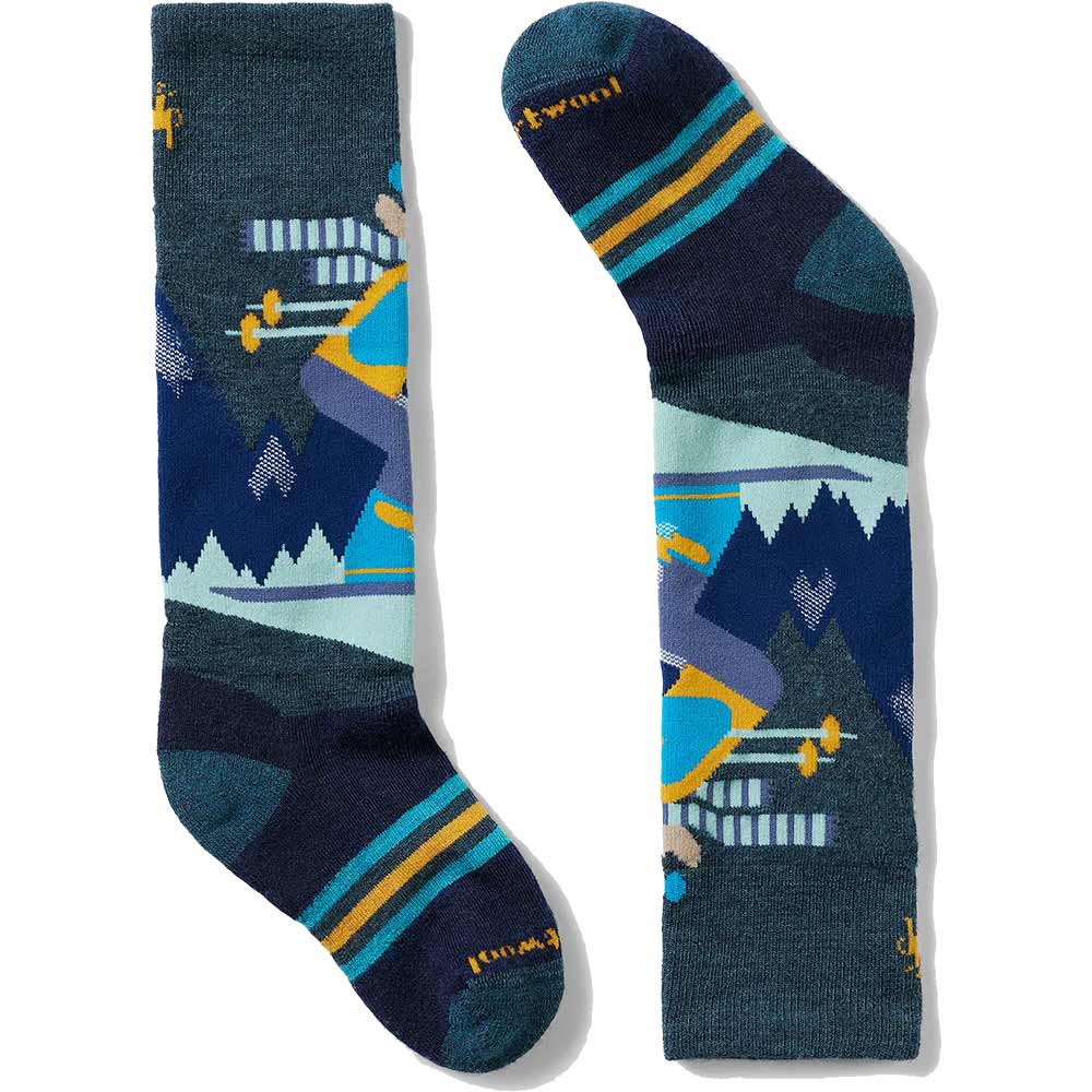 Smartwool Wintersport Full Cushion Mountain Moose Pattern Over The Calf Youth Socks Kids' Socks Smartwool