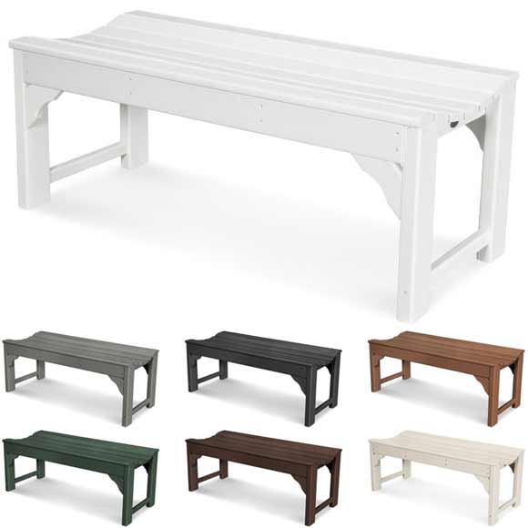 POLYWOOD® Traditional Garden 48" Backless Bench - BAB148 Benches POLYWOOD®