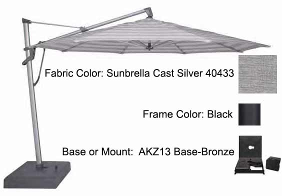 Treasure Garden - 13’ AKZ PLUS Cantilever Umbrella Umbrellas Treasure Garden