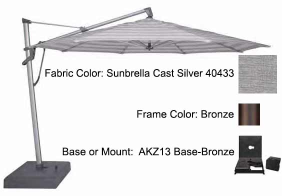 Treasure Garden - 13’ AKZ PLUS Cantilever Umbrella Umbrellas Treasure Garden
