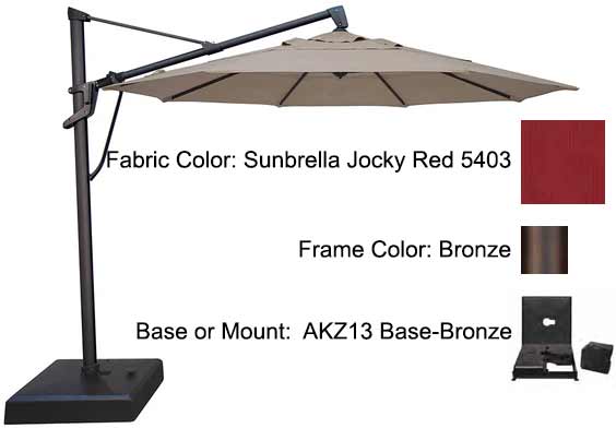 Treasure Garden Cantilever Umbrella - 11’ AKZ PLUS Umbrellas Treasure Garden
