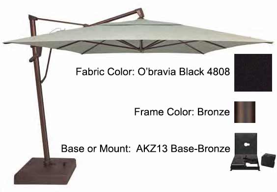 Treasure Garden Cantilever Umbrella - 10'x13' AKZ PLUS Umbrellas Treasure Garden