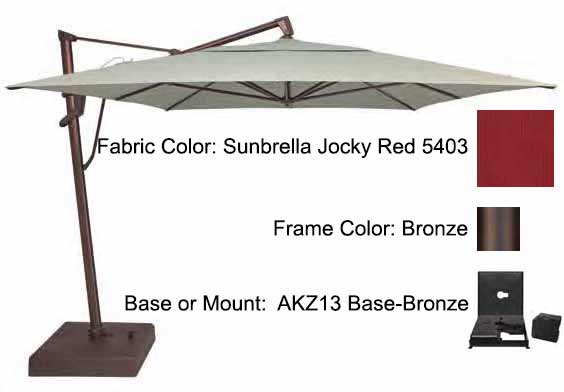 Treasure Garden Cantilever Umbrella - 10'x13' AKZ PLUS Umbrellas Treasure Garden