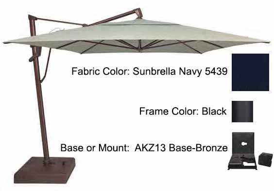 Treasure Garden Cantilever Umbrella - 10'x13' AKZ PLUS Umbrellas Treasure Garden