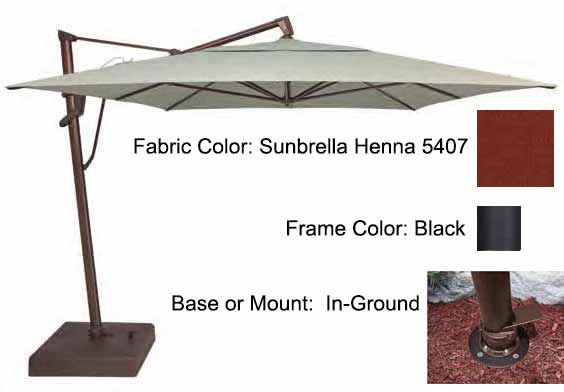 Treasure Garden Cantilever Umbrella - 10'x13' AKZ PLUS