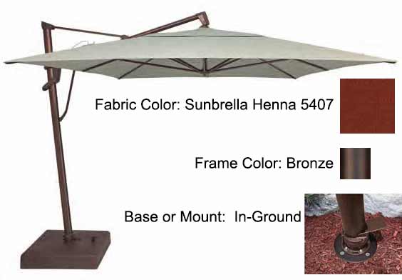 Treasure Garden Cantilever Umbrella - 10'x13' AKZ PLUS