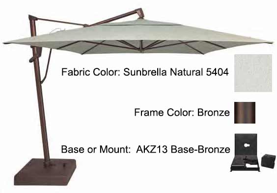 Treasure Garden Cantilever Umbrella - 10'x13' AKZ PLUS Umbrellas Treasure Garden