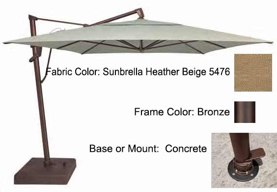 Treasure Garden Cantilever Umbrella - 10'x13' AKZ PLUS