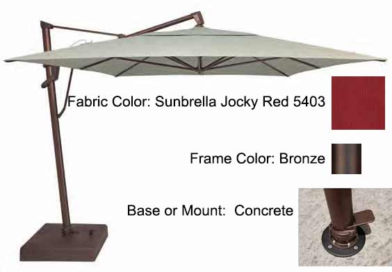 Treasure Garden Cantilever Umbrella - 10'x13' AKZ PLUS