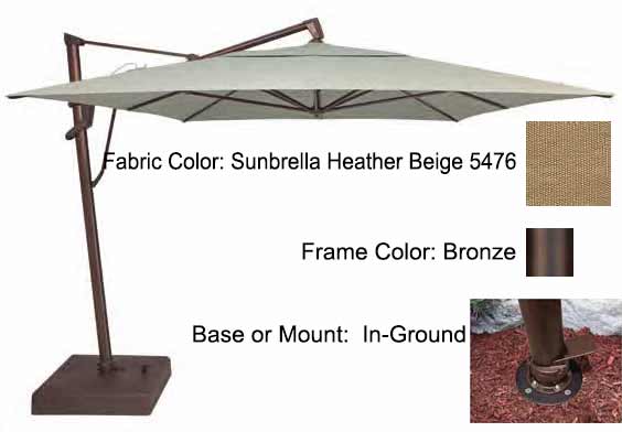 Treasure Garden Cantilever Umbrella - 10'x13' AKZ PLUS