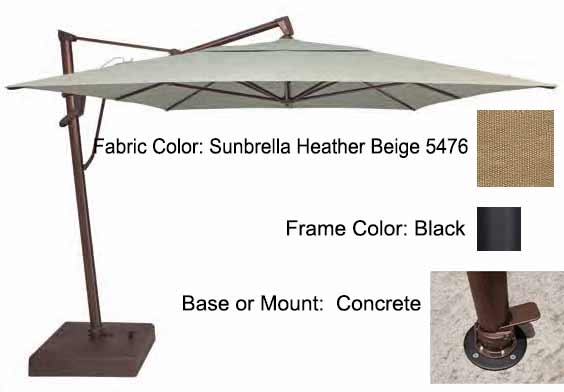 Treasure Garden Cantilever Umbrella - 10'x13' AKZ PLUS