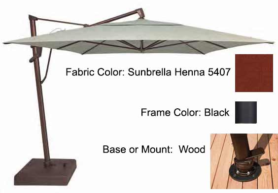 Treasure Garden Cantilever Umbrella - 10'x13' AKZ PLUS