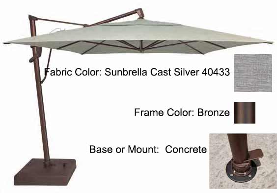 Treasure Garden Cantilever Umbrella - 10'x13' AKZ PLUS