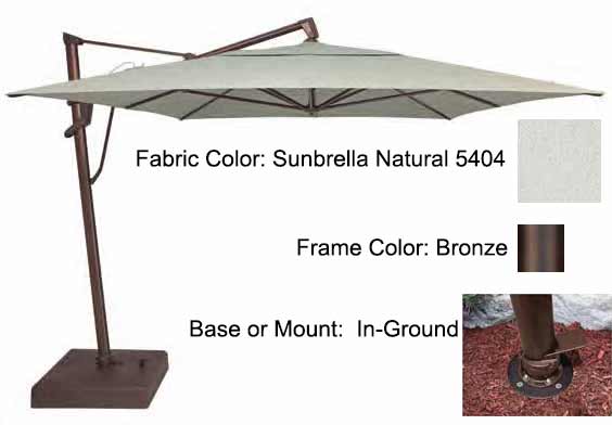 Treasure Garden Cantilever Umbrella - 10'x13' AKZ PLUS