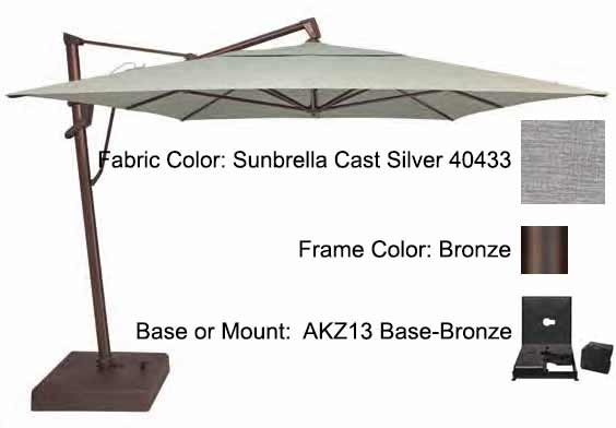 Treasure Garden Cantilever Umbrella - 10'x13' AKZ PLUS Umbrellas Treasure Garden