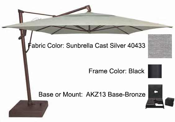 Treasure Garden Cantilever Umbrella - 10'x13' AKZ PLUS Umbrellas Treasure Garden