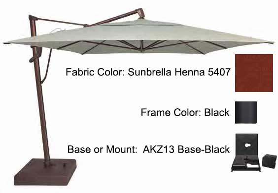 Treasure Garden Cantilever Umbrella - 10'x13' AKZ PLUS