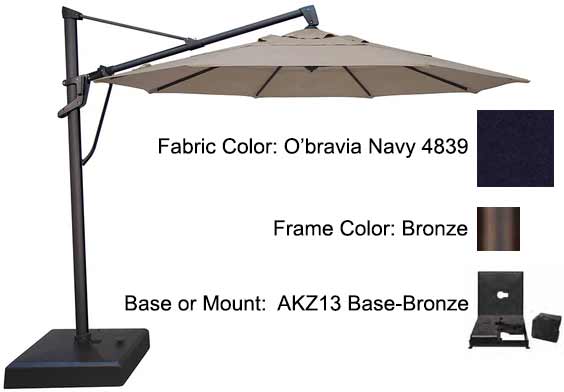 Treasure Garden Cantilever Umbrella - 11’ AKZ PLUS Umbrellas Treasure Garden