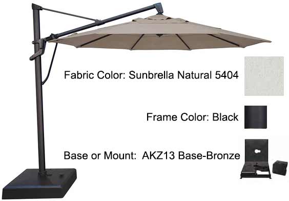 Treasure Garden Cantilever Umbrella - 11’ AKZ PLUS Umbrellas Treasure Garden
