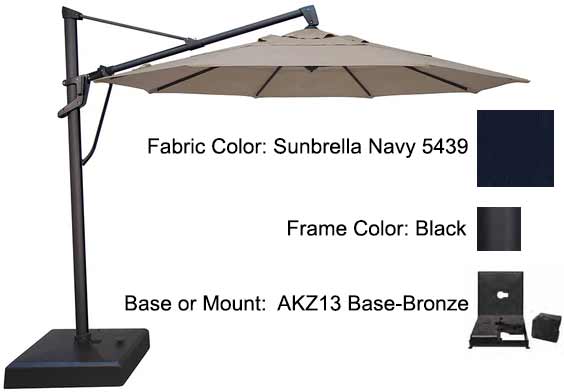 Treasure Garden Cantilever Umbrella - 11’ AKZ PLUS Umbrellas Treasure Garden