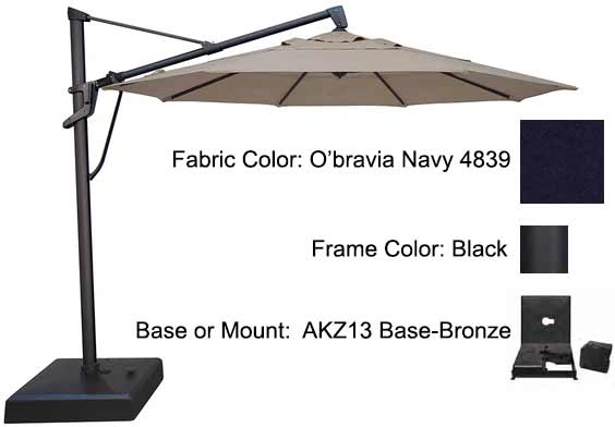 Treasure Garden Cantilever Umbrella - 11’ AKZ PLUS Umbrellas Treasure Garden