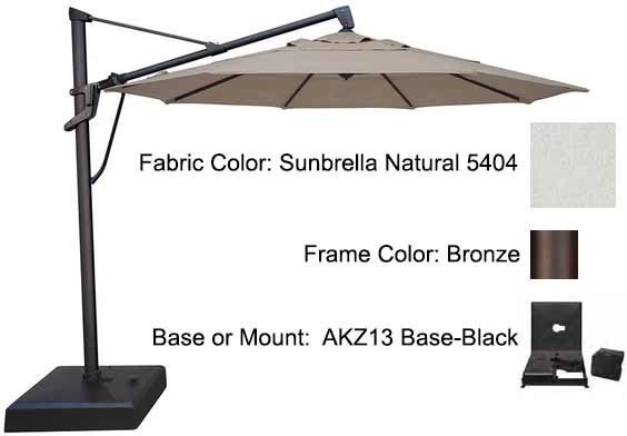 Treasure Garden Cantilever Umbrella - 11’ AKZ PLUS Umbrellas Treasure Garden