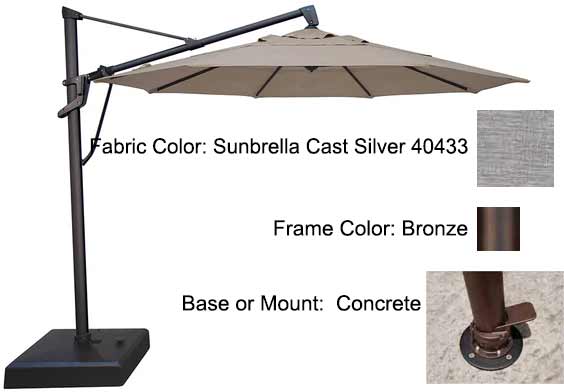 Treasure Garden Cantilever Umbrella - 11’ AKZ PLUS