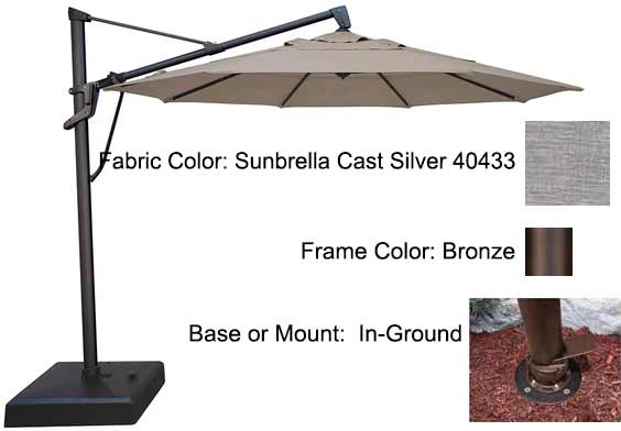 Treasure Garden Cantilever Umbrella - 11’ AKZ PLUS