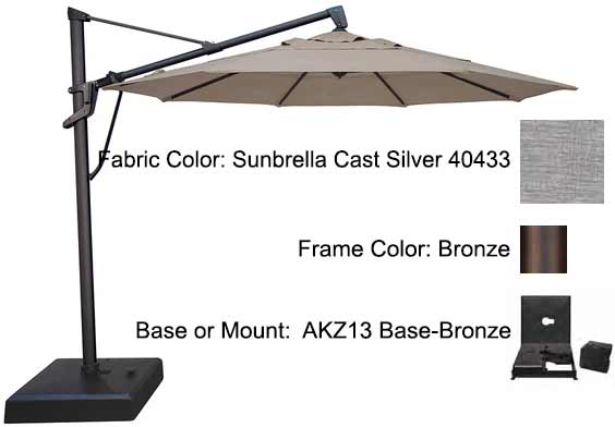 Treasure Garden Cantilever Umbrella - 11’ AKZ PLUS Umbrellas Treasure Garden