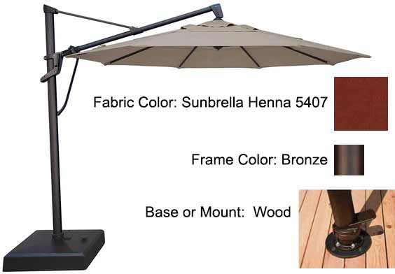 Treasure Garden Cantilever Umbrella - 11’ AKZ PLUS