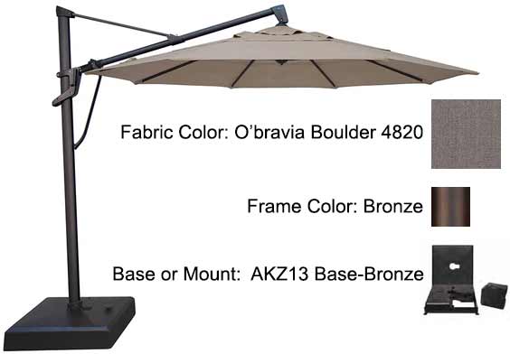 Treasure Garden Cantilever Umbrella - 11’ AKZ PLUS Umbrellas Treasure Garden