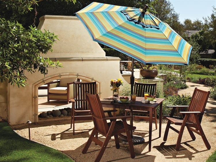 Treasure Garden Market Umbrella- Aluminum 7.5' Octagon Push Button Tilt Crank Lift Umbrella Umbrellas Treasure Garden